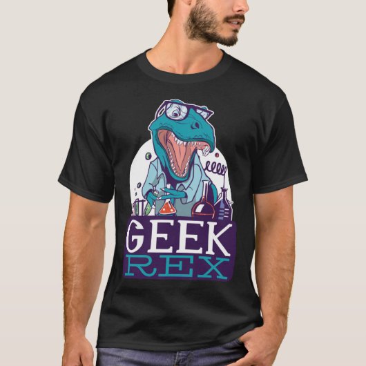 ギークレックスTレックス科学者おもしろいシャツChe Tシャツ (正面)