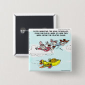 ギーク上の果実飛行機 おもしろい 缶バッジ (正面&裏面)