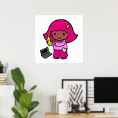 ギーク女 ポスター (ホームオフィス)