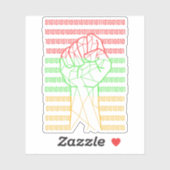 ギーク用BLMのブラックパワー拳 シール (シート)