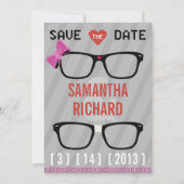 ギーク眼鏡&ハートズウェディングセーブザデート セーブザデート (正面)