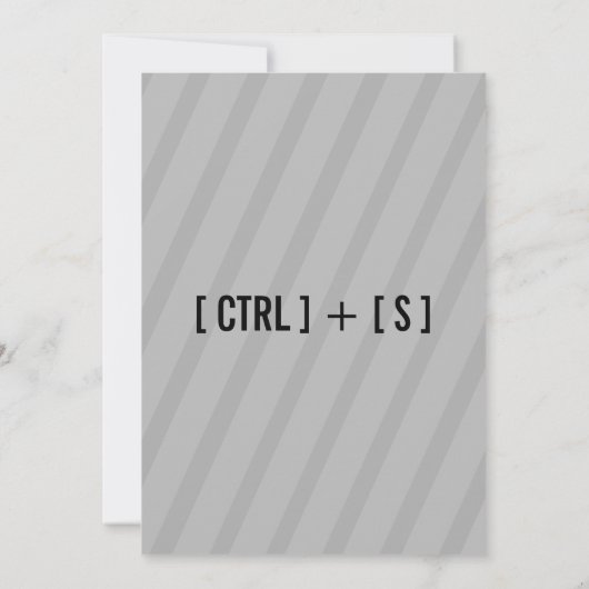 ギーク眼鏡&ハートズウェディングセーブザデート セーブザデート (裏面)