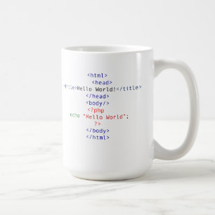 ギークPHPグリーティング コーヒーマグカップ