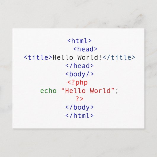ギークPHPグリーティング ポストカード (正面)