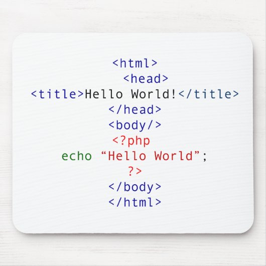 ギークPHPグリーティング マウスパッド (正面)
