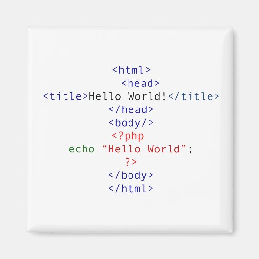 ギークPHPグリーティング マグネット (正面)
