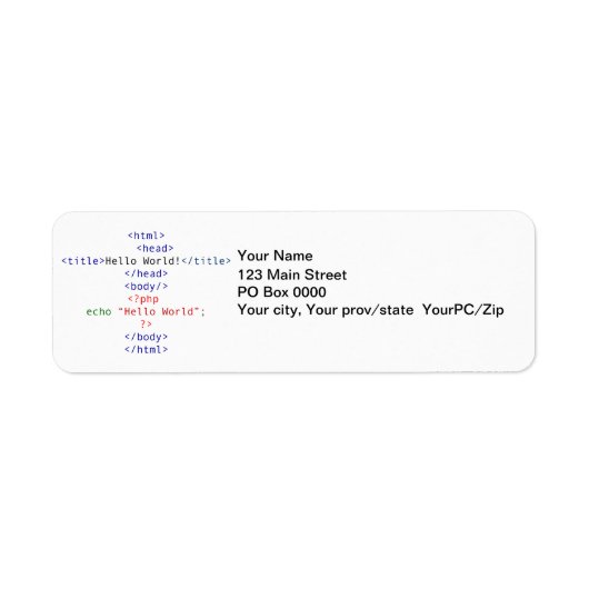 ギークPHPグリーティング ラベル (正面)