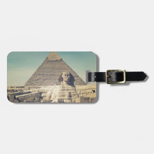 ギーザの素晴らしいスフィンクス ラゲッジタグ (正面横)