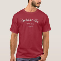 ギーザーヴィル面白メッセージ・ワインレッドTシャツ