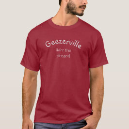 ギーザーヴィル面白メッセージ・ワインレッドTシャツ Tシャツ