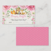ギールウッドランドピンクフローラベビーおむつラッフルチケット エンクロージャーカード (正面/裏面)