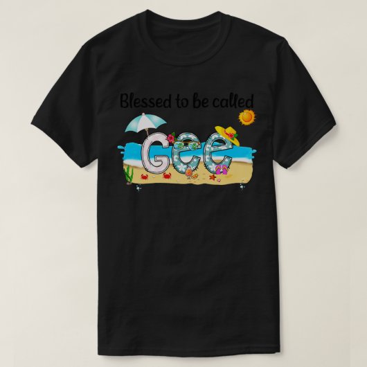 ギー賛美サマービーチハッピーマザーと呼ばれる Tシャツ (デザイン正面)