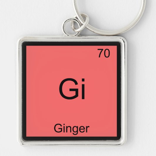 ギ - ジンジャー おもしろ 化学 元素記号 Tシャツ キーホルダー (正面)