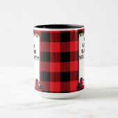 クおもしろいラメリーンプスパーソナライズされたカスタムクリスマス マグカップ (中央)