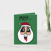 クおもしろいリのまわりにスマスツリーカード カード (正面)