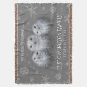 クおもしろいリスマスに行きたい…雪のフール スローブランケット (正面縦)