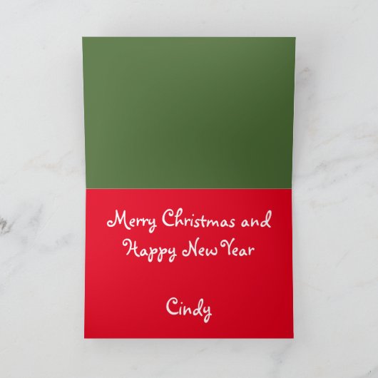 クおもしろいリスマスカカスタマイズード – 贈り物 シーズンカード (内部)