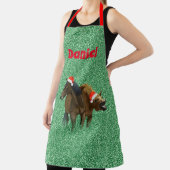 クおもしろいリスマスハット名前をカスタムする エプロン (インサイチュ)