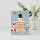 クおもしろいリスマス招待状パーティー ポストカード (スタンド正面)