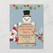 クおもしろいリスマス招待状パーティー ポストカード (正面)