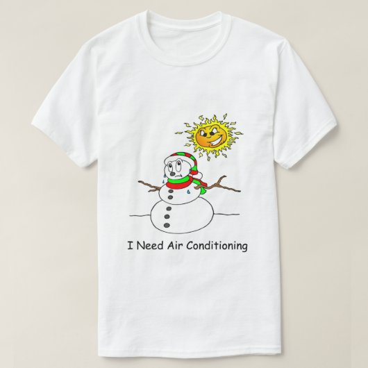 クおもしろいリスマス溶融雪だるまにACが必要 Tシャツ (デザイン正面)