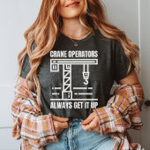クおもしろいレーン操作者、建築現場ユーモア Tシャツ
