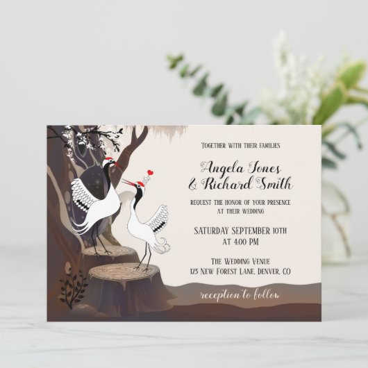 クお洒落レ日本のン結婚式招待状 招待状 (スタンド正面)