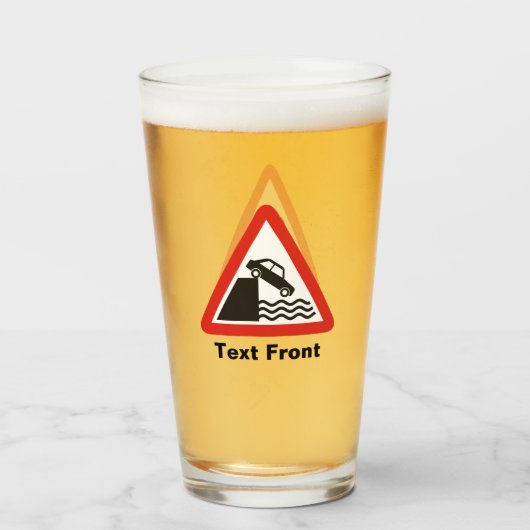 クアイサイド警告標識 タンブラーグラス (ドリンク正面)
