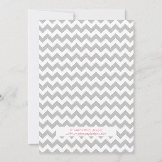 クアックゴムダッキー（アヒルちゃん）ガールベビーシャワー招待状 招待状 (裏面)