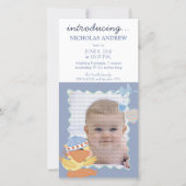 クアックベビー誕生のお知らせ：:: 01 案内状 (正面)