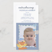 クアックベビー誕生のお知らせ：:: 01 案内状 (正面/裏面)