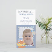 クアックベビー誕生のお知らせ：:: 01 案内状 (スタンド正面)