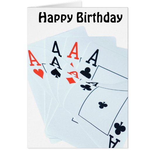 クアッドエース、誕生日カード (正面)