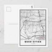 クアッドシティ地図 ポストカード (正面/裏面)