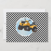 クアッドバイク バースデーパーティー トラック カー ビッグ インビテ 招待状 (裏面)