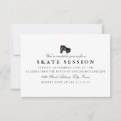 クアッドローラー スケート レインボー 招待状 (裏面)