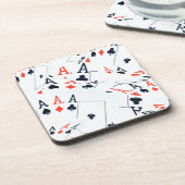 クアッドAcesポーカーカードパターン、 コースター (左側)