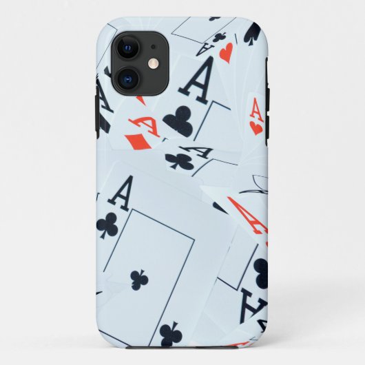 クアッドAcesポーカーカードパターン、 Case-Mate iPhoneケース (裏面)