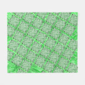 クアドラス、偽のアズレジョ、偽葉緑葉のヴェルデス。 フリースブランケット (正面(横))