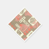 クアベイハワイアン海底シェル スタンダードカクテルナプキン (角)