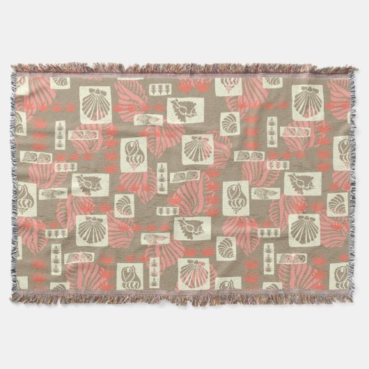 クアベイハワイアン海底シェル スローブランケット (正面)