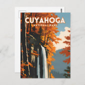 クアホガ国立公園旅行ポスター ポストカード (正面/裏面)