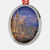 クアラルンプールペトロナスツインタワーズ メタルオーナメント (左)