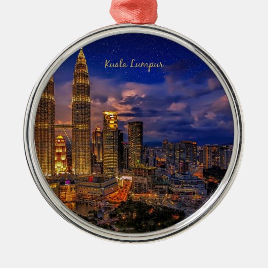 クアラルンプールペトロナスツインタワーズ メタルオーナメント (正面)