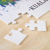 クアラルンプールマレーシアのスカイライン ジグソーパズル (側面)