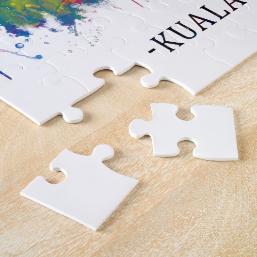 クアラルンプールマレーシアのスカイライン ジグソーパズル (側面)