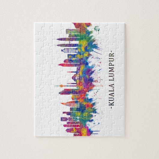 クアラルンプールマレーシアのスカイライン ジグソーパズル (縦)