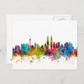 クアラルンプールマレーシアのスカイライン ポストカード (正面/裏面)