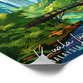 クアラルンプールマレーシアのヴィンテージ旅行イラストレーション ポスター (角)