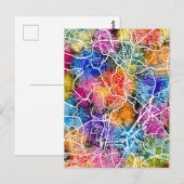 クアラルンプールマレーシアの地図 ポストカード (正面/裏面)